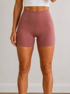 Aerie OFFLINE Real Me High Rise Bike Shorts Mauve Pink Size M